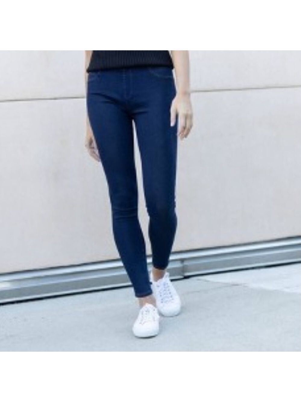 Spanx Jean Slimming Skinny Ankle Stretch Denim Pant Large Women’s Blue Pull On